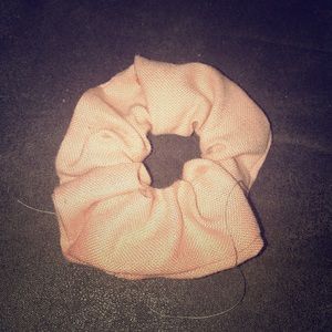 Pink hair scrunchie